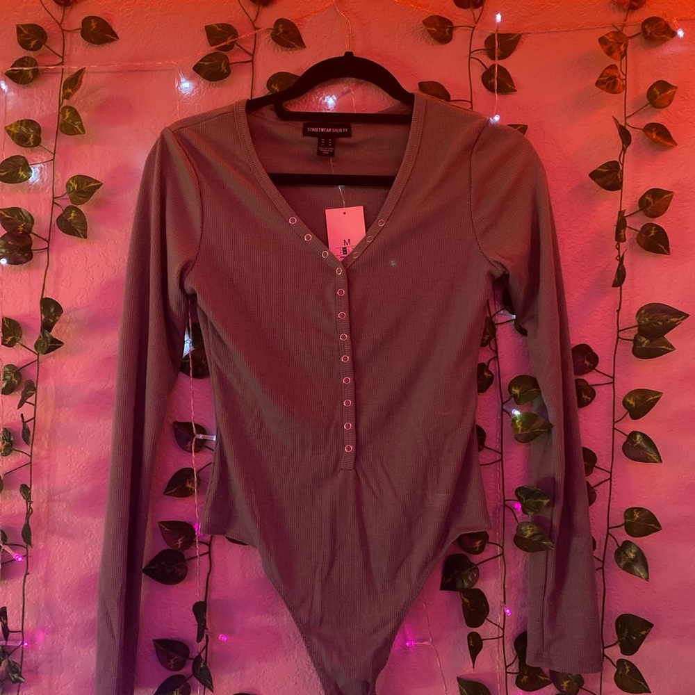 Olive green body suit